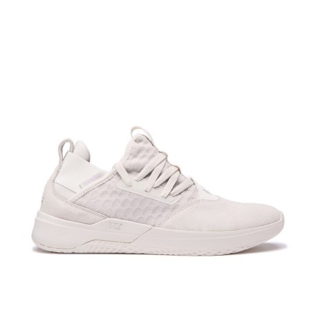 Supra Titanium Mens Low Tops Shoes White UK 83WML